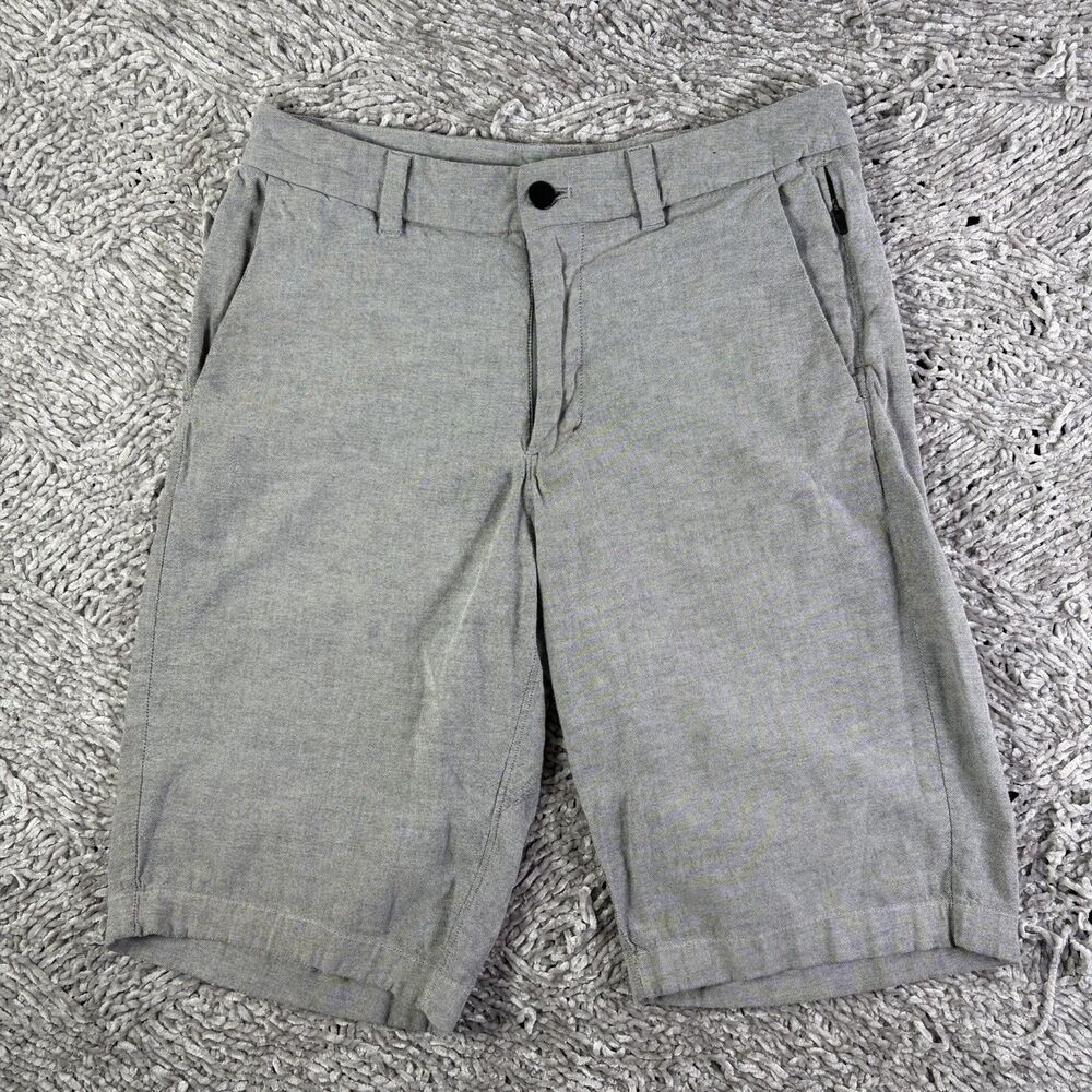 Lululemon Commission Shorts Mens 28 Gray Stretch Performance Wear Golf Preppy